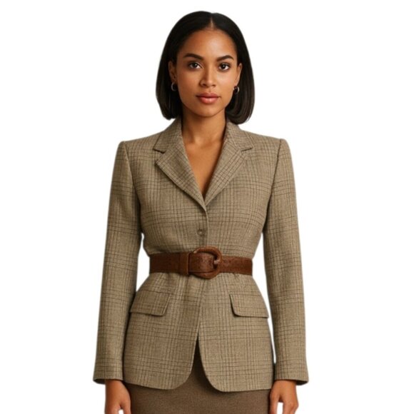 NWT Ralph Lauren Plaid Single Breasted Blazer - Picture 1 of 12